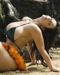 Denise Milani Green Bikini