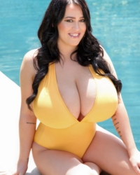 Leanne Crow Sexy Yellow Swimsuit