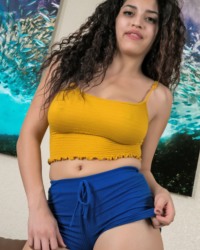 Gabriela Lopez Blue Shorts Cosmid 4