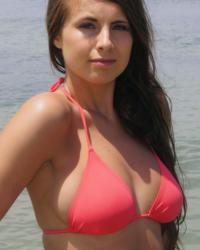 Sarah James Red Bikini